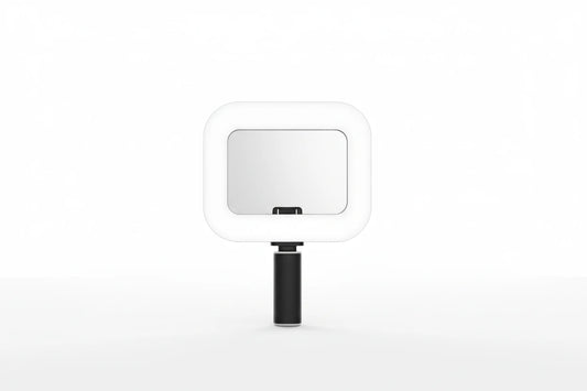 Tragbares Ring-LED-Licht für Homeoffice & Streaming – Stufenlos einstellbare Farbtemperatur (2500K–8500K), dimmbare Helligkeit (20–100 %) und CRI 96+ für natürliche Farben. Blendfreies Softlicht, ideal für Video-Meetings, Livestreams, Selfies und professionelle Content Creation mit Smartphone oder Kamera.