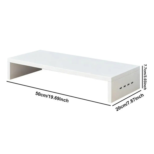 Monitorständer mit 4 USB-Anschlüssen für Homeoffice & Büro – Erhöht den Monitor um 7,7 cm für ergonomisches Arbeiten und bietet vier USB-Ports für Tastatur, Maus, Smartphone & Co. Minimalistisches Design mit zusätzlichem Stauraum sorgt für Ordnung, Komfort und optimierten Workflow auf jedem Schreibtisch.