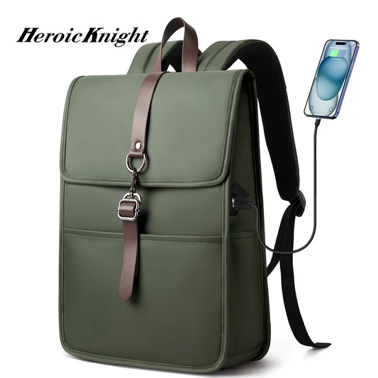 Heroic Knight Herren-Rucksack 15,6 Zoll – Anti-Diebstahl Business Laptop-Rucksack mit USB-Anschluss