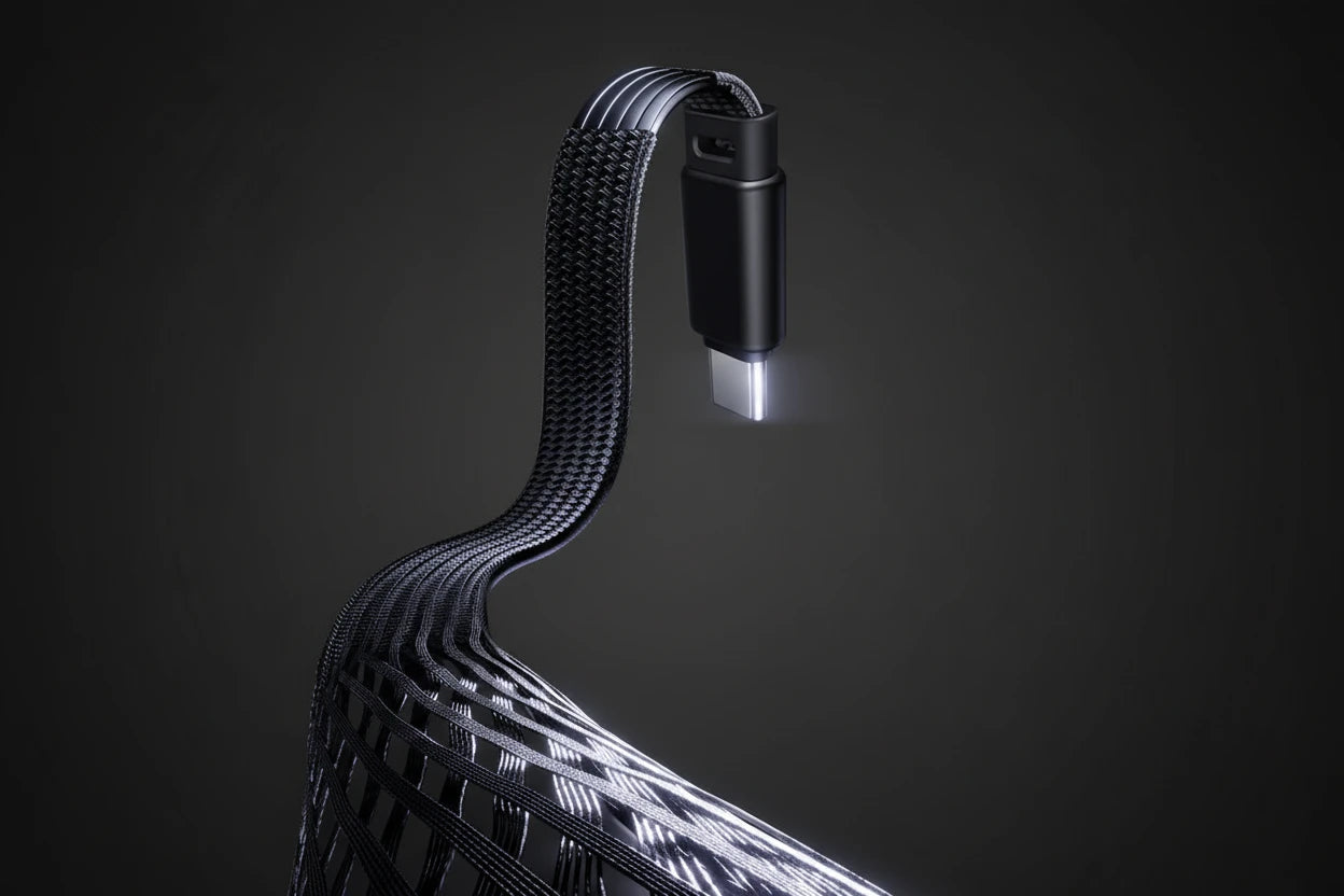 USB-C-zu-USB-C Kabel 100W mit 90°-Stecker & LED-Anzeige
Robustes Kabel für schnelles 100W PD-Laden von Smartphones, Tablets und Laptops. Der 90°-Stecker verhindert Knicke beim Gaming oder Arbeiten, während die LED-Ladeanzeige den Status zeigt. Kompatibel mit iPhone 17–15, MacBook, Xiaomi, Samsung und weiteren USB-C-Geräten – langlebig und ideal für unterwegs.