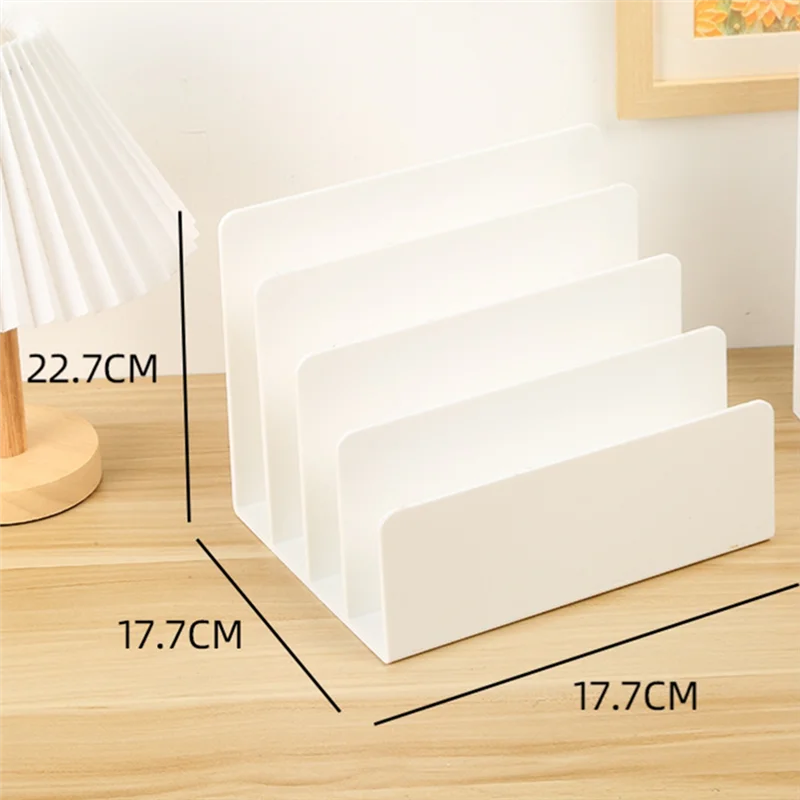 SOFT-Schreibtisch-Organizer mit 4 Fächern – Vertikaler Dokumentenhalter & Aufbewahrungsregal für Büro, Post und Elektronik