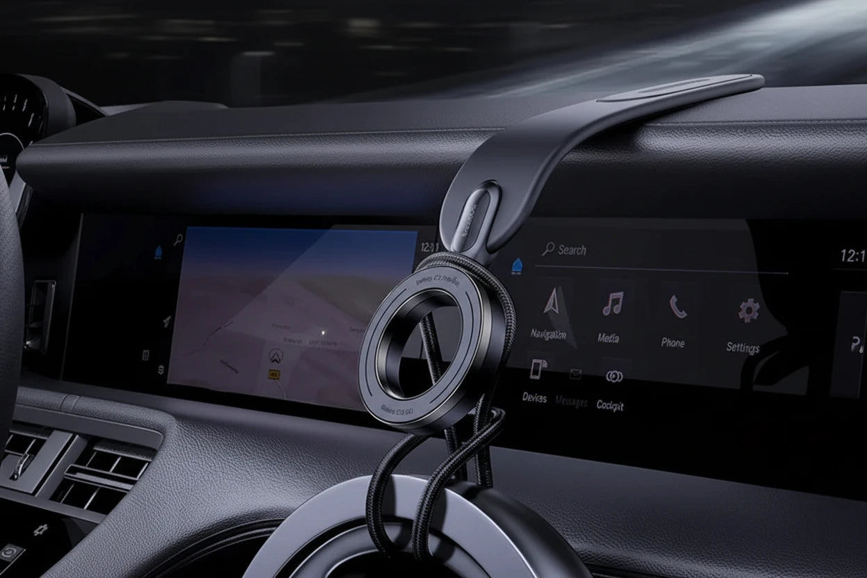 Magnetischer Auto-Handyhalter für iPhone 13–17 Pro Max und Samsung Smartphones. Starker Magnet sorgt für sicheren Halt, 360° drehbar für optimale Sicht beim Fahren. Kompakt, faltbar und universell für alle Fahrzeugtypen geeignet.