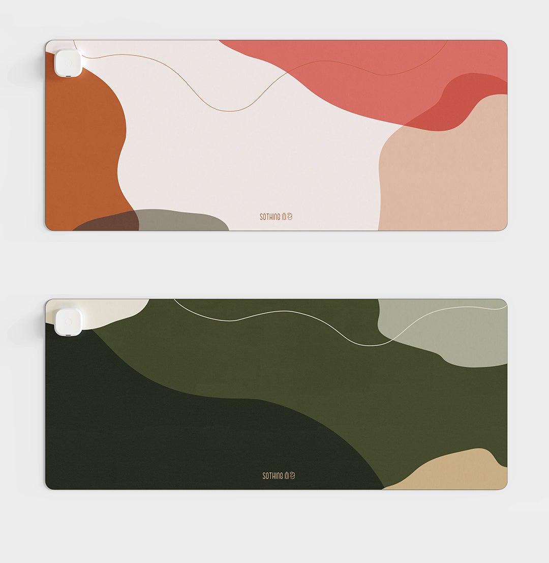 Smarte beheizte Schreibtischunterlage / Mauspad aus Leder, vegan - Smarter Home Office - Smartes Arbeiten im Home Office und Unterwegs