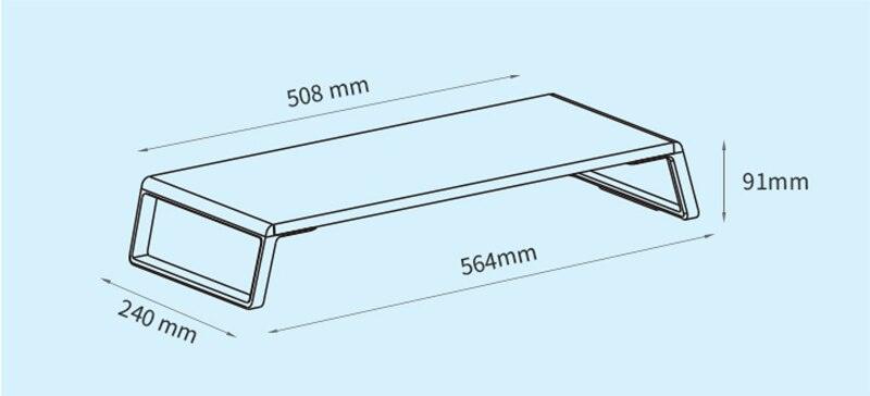 ID-20 Monitor-/Bildschirmständer aus Aluminium und Holz - Smarter Home Office - Smartes Arbeiten im Home Office und Unterwegs