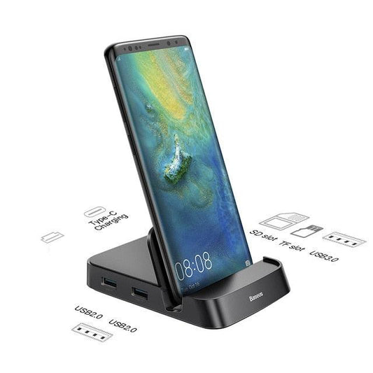 Multiport Docking Station incl. USB Type C, HDMI, SD Disk - Smarter Home Office - Smartes Arbeiten im Home Office und Unterwegs