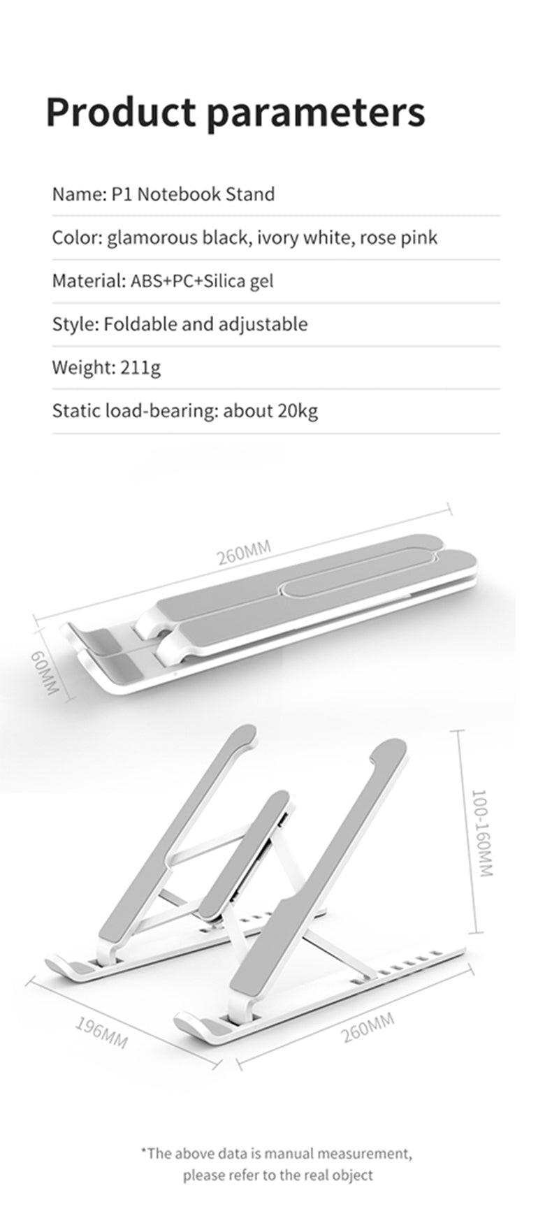 Tragbarer faltbarer Laptopständer, höhenverstellbar - Smarter Home Office - Smartes Arbeiten im Home Office und Unterwegs