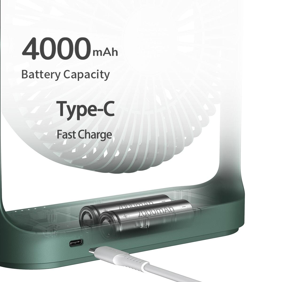 Kompakter tragbarer Mini Tischventilator, wiederaufladbar - Smarter Home Office - Home Office Zubehör und Ausstattung für Remote Arbeiter