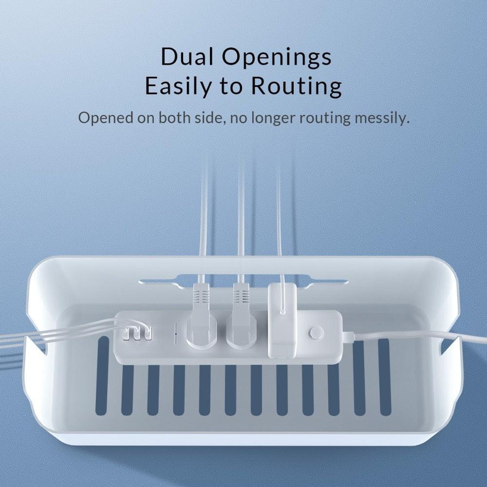 Große Steckdosenbox mit Tablet Halter - Smarter Home Office - Home Office Zubehör und Ausstattung für Remote Arbeiter