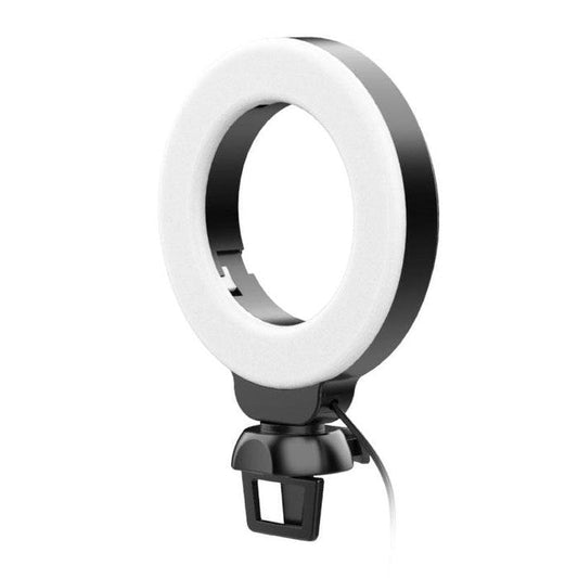 Kompaktes Mini LED Video Ringlicht mit Clip - Smarter Home Office - Home Office Zubehör und Ausstattung für Remote Arbeiter