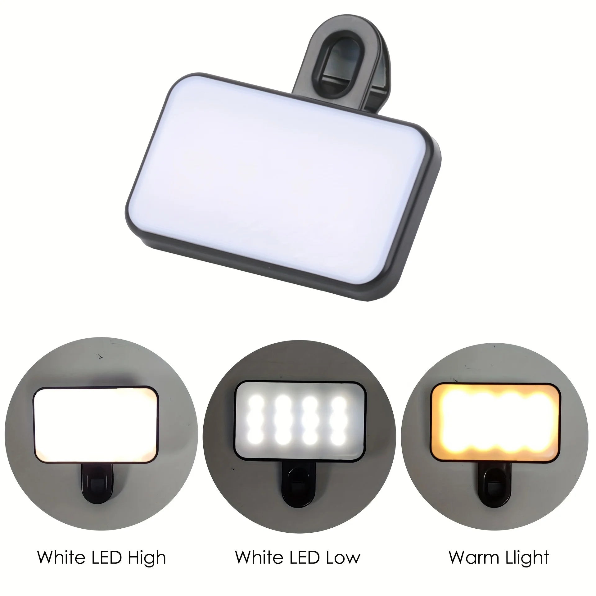 Mini LED Selfie-Licht für Homeoffice & Content Creation – Kompaktes, USB-C wiederaufladbares Clip-Licht mit 3 Lichtmodi (warm/neutral/kalt) und einstellbarer Helligkeit. Perfekte Beleuchtung für Videoanrufe, Zoom-Meetings, Livestreams und professionelle Fotos – ideal für Smartphone, Tablet oder Laptop.