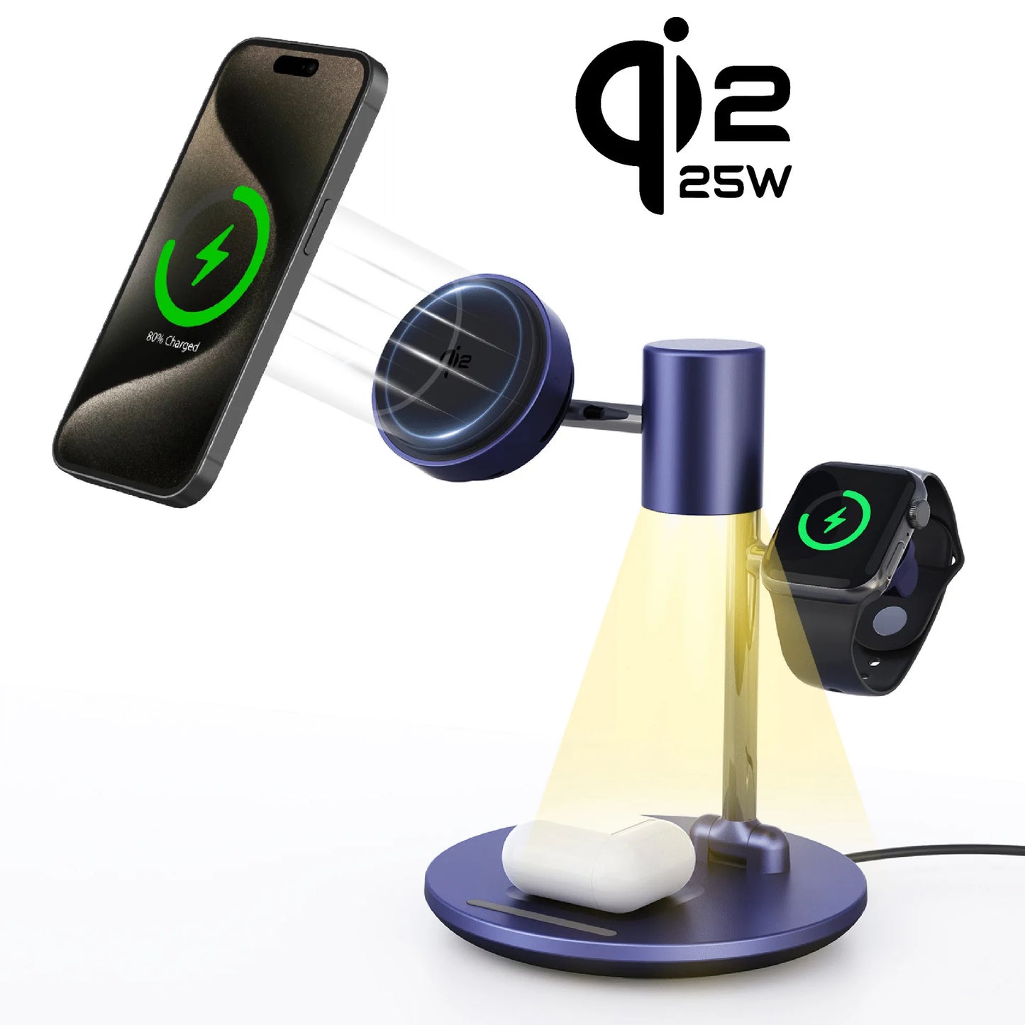 Qi2 25W Magnetisches Wireless Ladegerät mit Kühlung