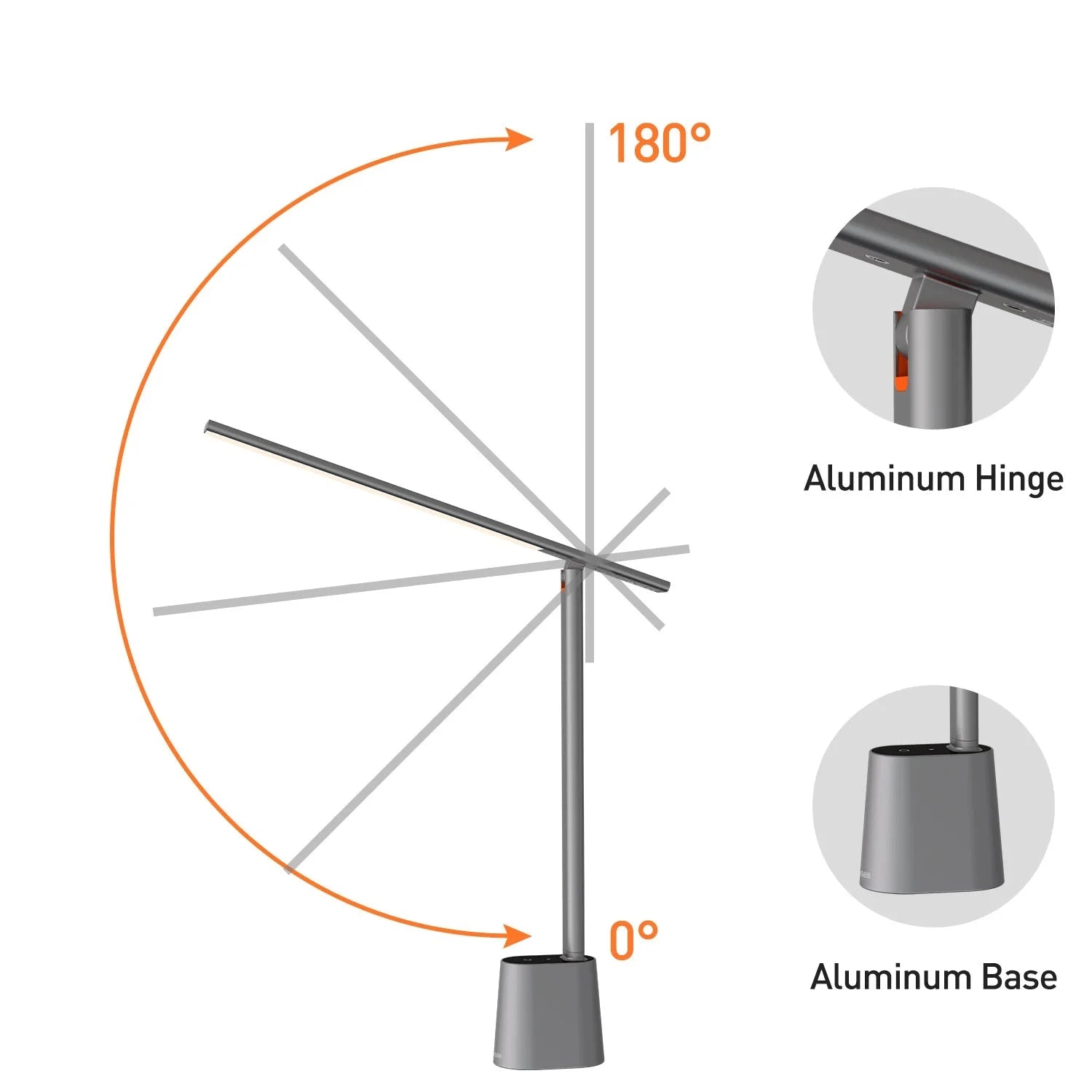 Moderne LED-Schreibtischlampe mit intelligenter Helligkeitsanpassung, drei Lichtfarben und stufenloser Dimmung. Augenschonend, flimmerfrei und kabellos dank Akku – ideal für Homeoffice, Studium und Lesen.