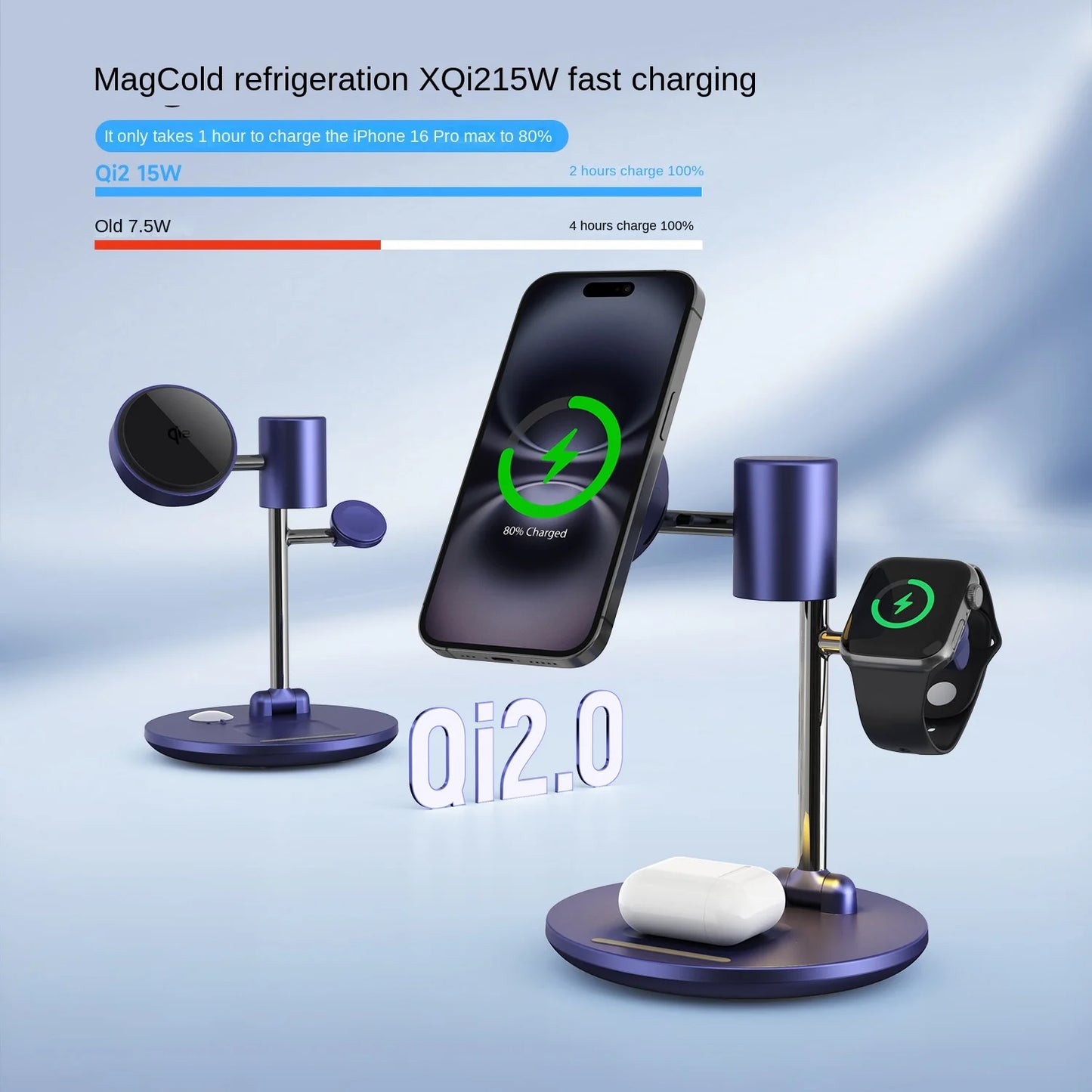 Qi2 25W Magnetisches Wireless Ladegerät mit Kühlung