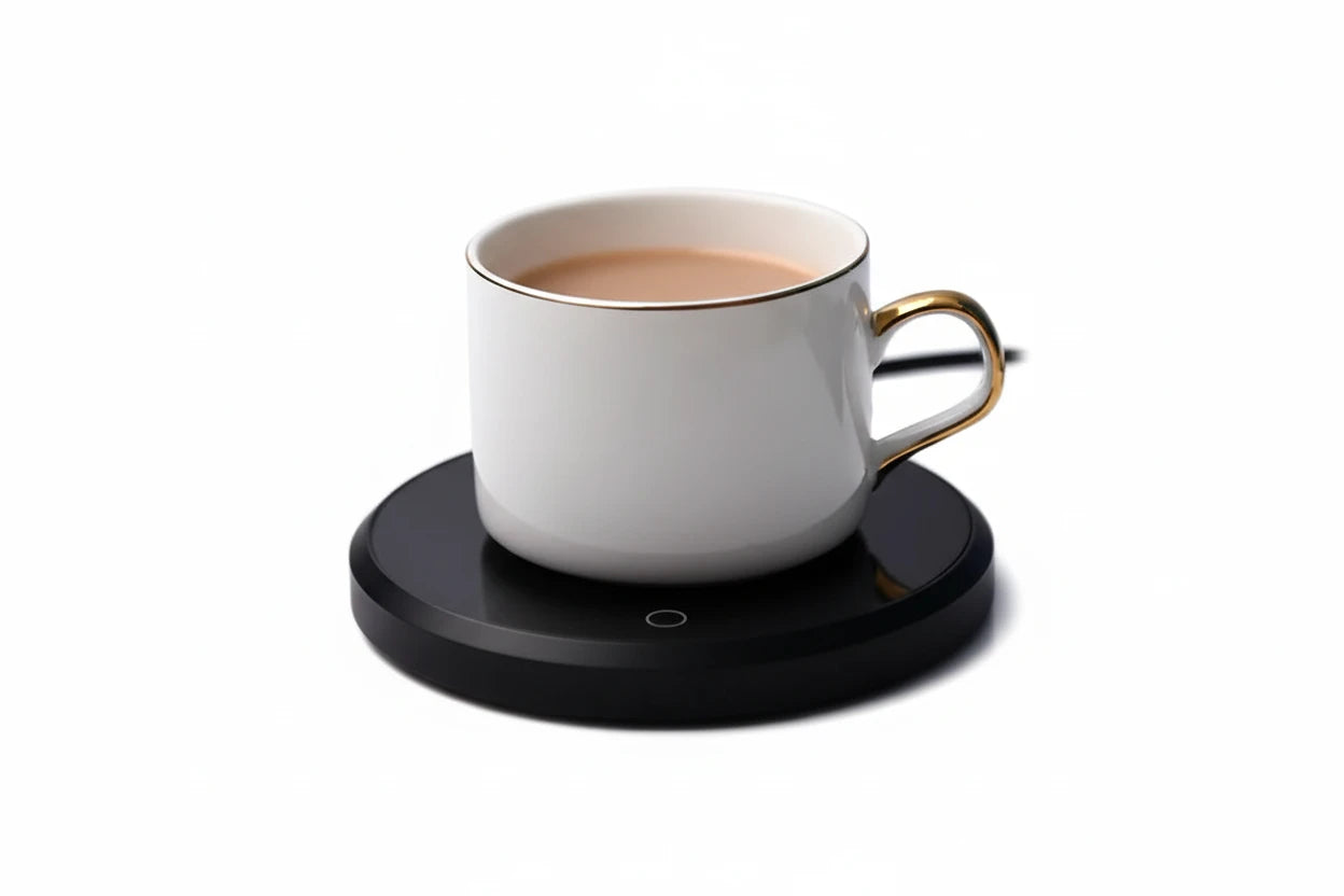 Kompakter USB-Tassenwärmer für Zuhause & Büro – Hält Kaffee, Tee, Milch oder Kakao stundenlang warm. Elegantes, platzsparendes Design mit automatischer Abschaltung nach 8 Stunden – ideal für Schreibtisch, Homeoffice oder als Geschenk.