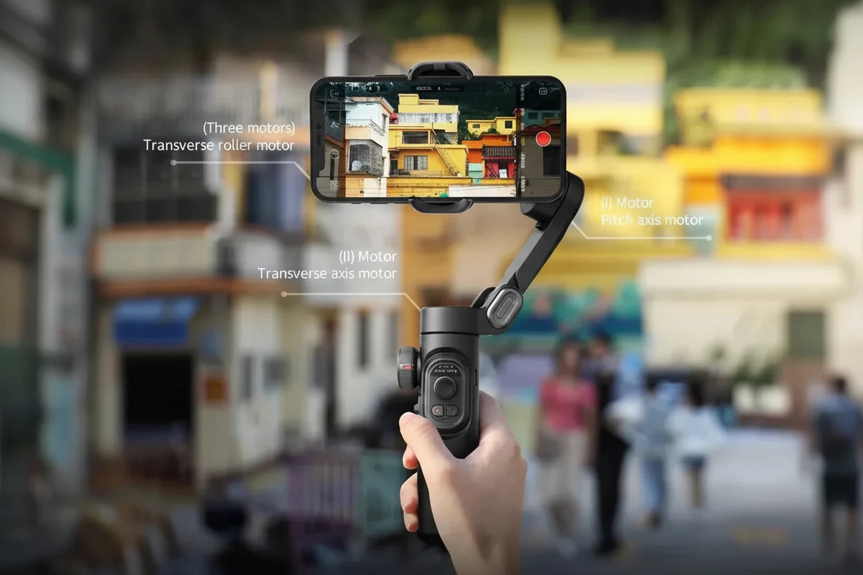 AOCHUAN 3-Achsen Handheld Gimbal Stabilizer – SmartXE für iPhone & Android mit KI-Gesichtserkennung