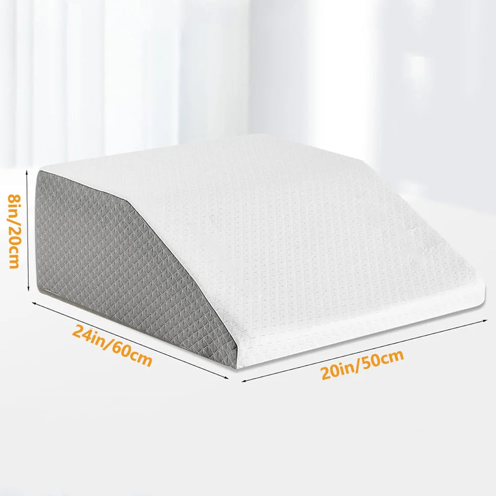 Ergonomisches Beinkissen aus Memory Foam zur komfortablen Hochlagerung der Beine beim Schlafen oder Entspannen. Unterstützt eine natürliche Liegeposition, entlastet Beine und Hüfte und sorgt für mehr Komfort bei Rücken- und Seitenschläfern.