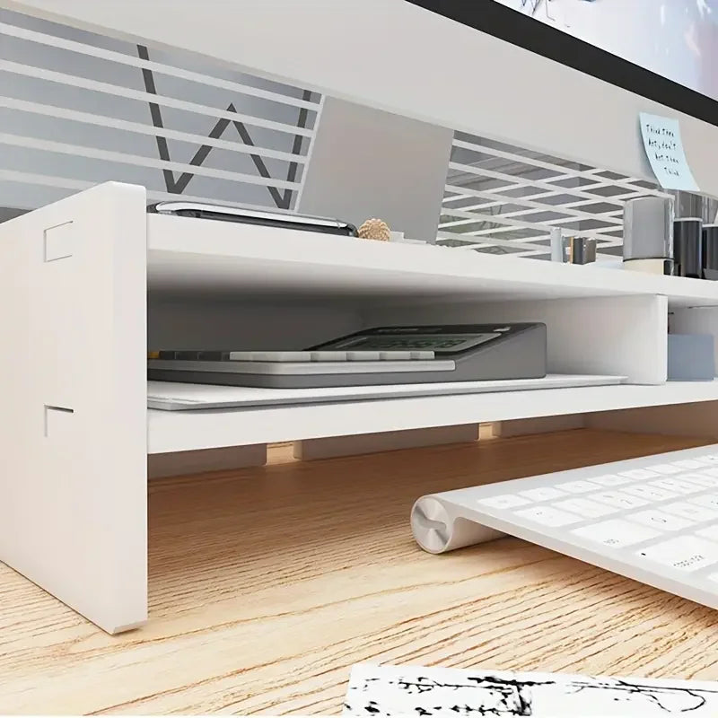 Multifunktionaler Monitorständer mit Schublade – Schreibtisch-Organizer & Computer-Erhöhung