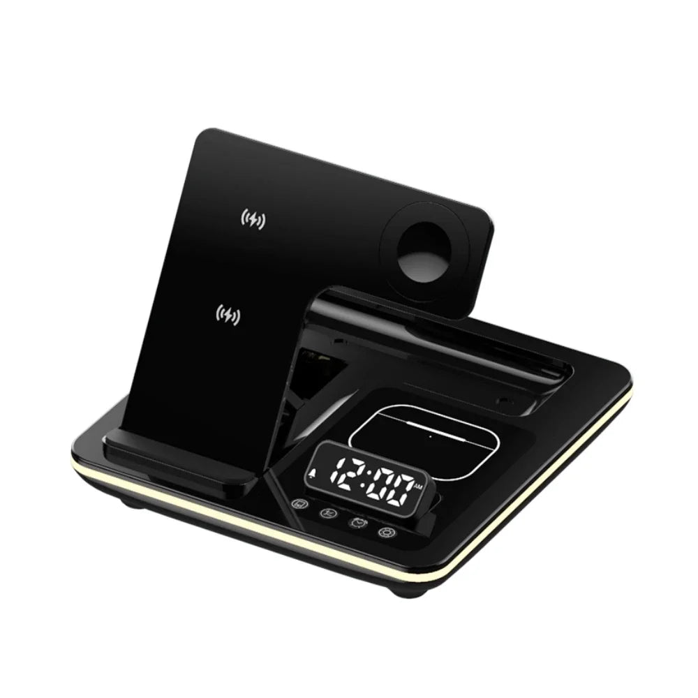 5-in-1 Kabellose Schnellladestation mit Warmlicht für Apple AirPods, iWatch & iPhone