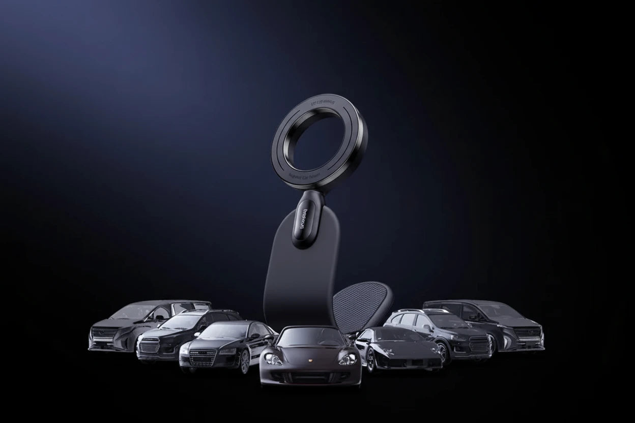 Magnetischer Auto-Handyhalter für iPhone 13–17 Pro Max und Samsung Smartphones. Starker Magnet sorgt für sicheren Halt, 360° drehbar für optimale Sicht beim Fahren. Kompakt, faltbar und universell für alle Fahrzeugtypen geeignet.