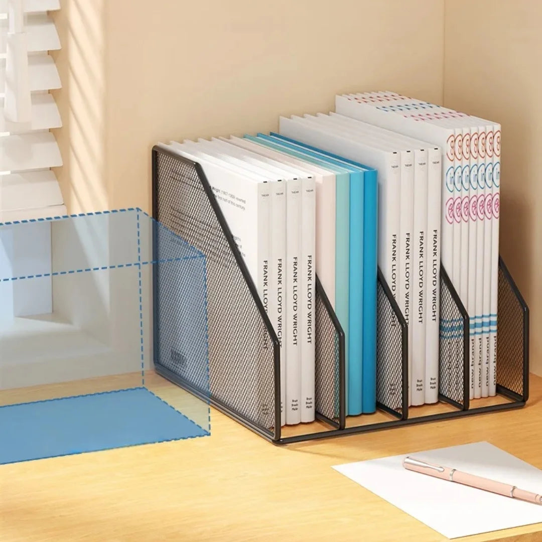 Metall-Aktenhalter Büro Tischregal – Stehender Dokumenten-Organizer