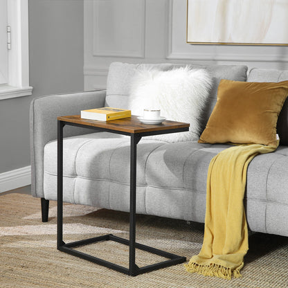 Praktischer Side Table für Sofa und Bett, ideal für Laptop, Tablet oder Kaffee. Platzsparendes Design im Vintage-Stil mit stabilem Stahlgestell, schnell aufgebaut und leicht unter Möbel schiebbar. Perfekt für Homeoffice und entspannte Momente zu Hause.
