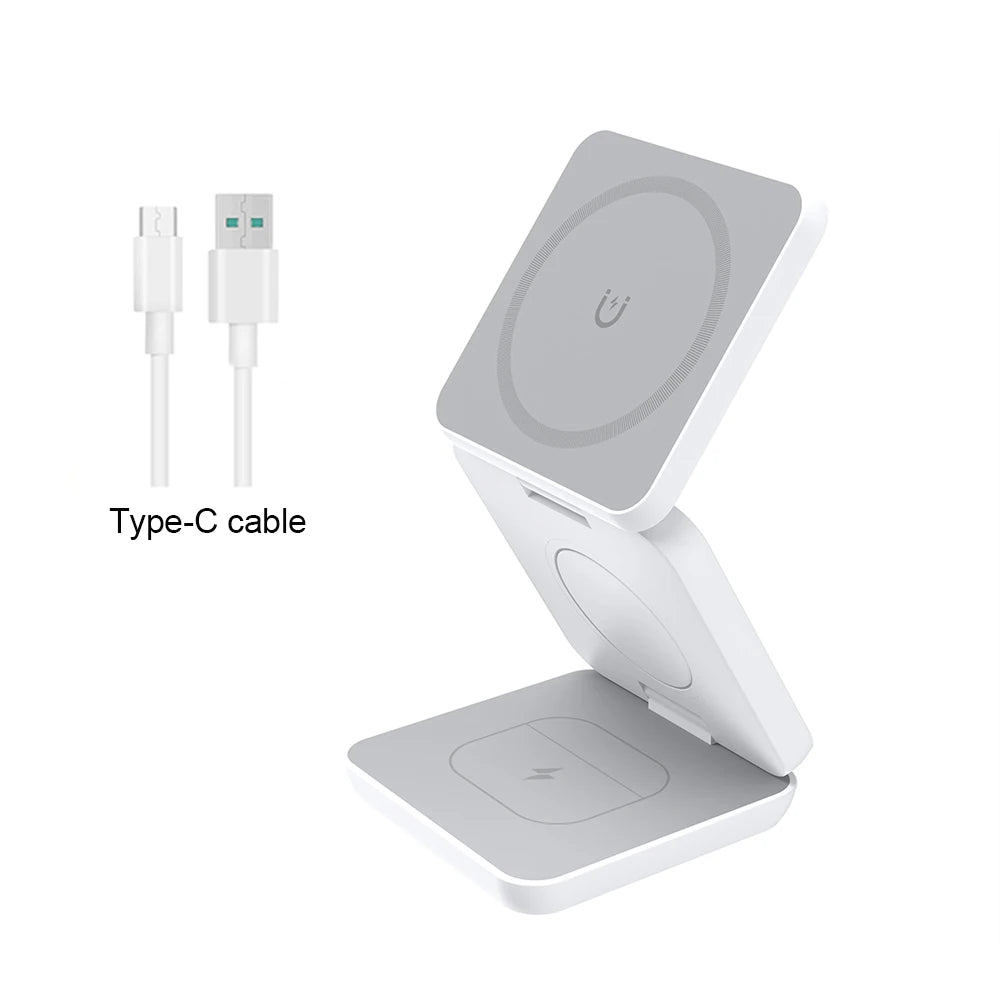 3-in-1 Faltbare Magnetische Wireless Ladestation für iPhone