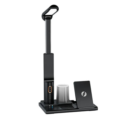 Schreibtischlampe mit Wireless Charging – mehr Komfort im Home Office
Diese smarte LED Lampe vereint Beleuchtung, kabelloses Laden und Organisation in einem modernen Design. Dank verstellbarem Licht, Smartphone-Halterung und integriertem Ladegerät ist sie perfekt für einen produktiven und aufgeräumten Arbeitsplatz im Home Office.