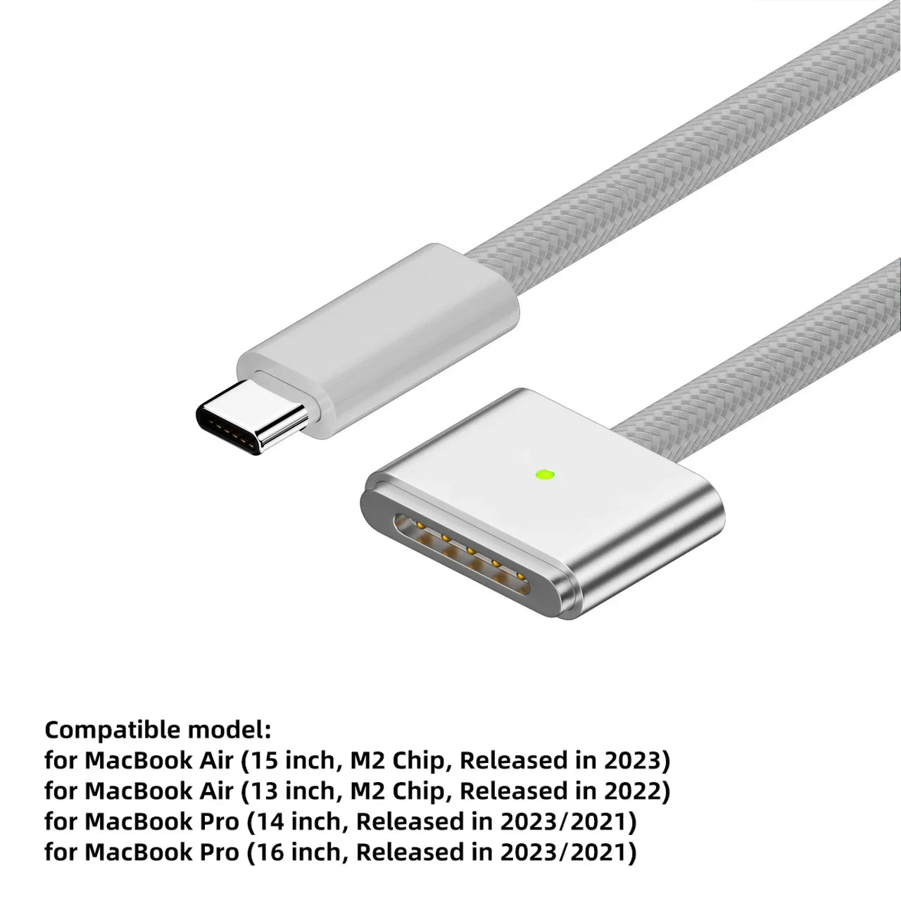 USB-C zu Magnetischem MagSafe 3 Ladekabel – 140W Schnellladekabel für MacBook Pro/Air (3. Generation)