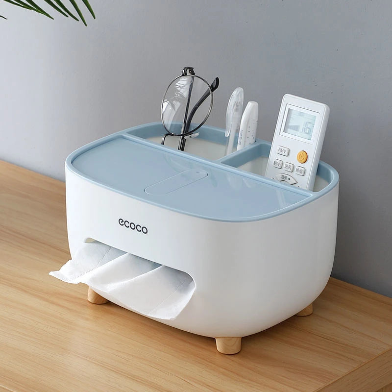 Moderne Taschentuchbox mit integriertem Organizer für mehr Ordnung und Komfort im Büro, Homeoffice oder Zuhause. Das 2-in-1 Design bietet Platz für Taschentücher, Smartphone, Stifte, Kabel und kleine Accessoires. Wasserfest, pflegeleicht und mit minimalistischem Design – ideal für einen aufgeräumten Arbeitsplatz oder Wohnbereich.