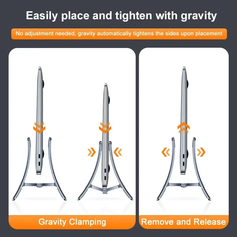 Eary Vertikaler Laptop-Ständer – Höhenverstellbarer Notebook-Halter bis 17,3 Zoll