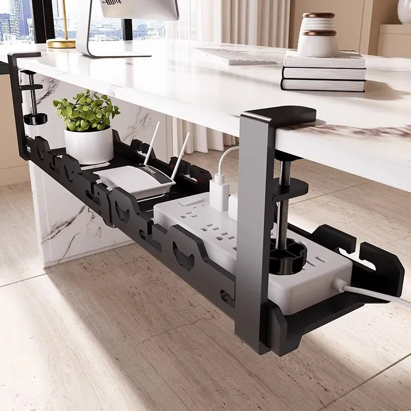 Teleskopische Untertisch-Aufbewahrung – Metall Kabelmanagement Ablage – Smarter Home Office