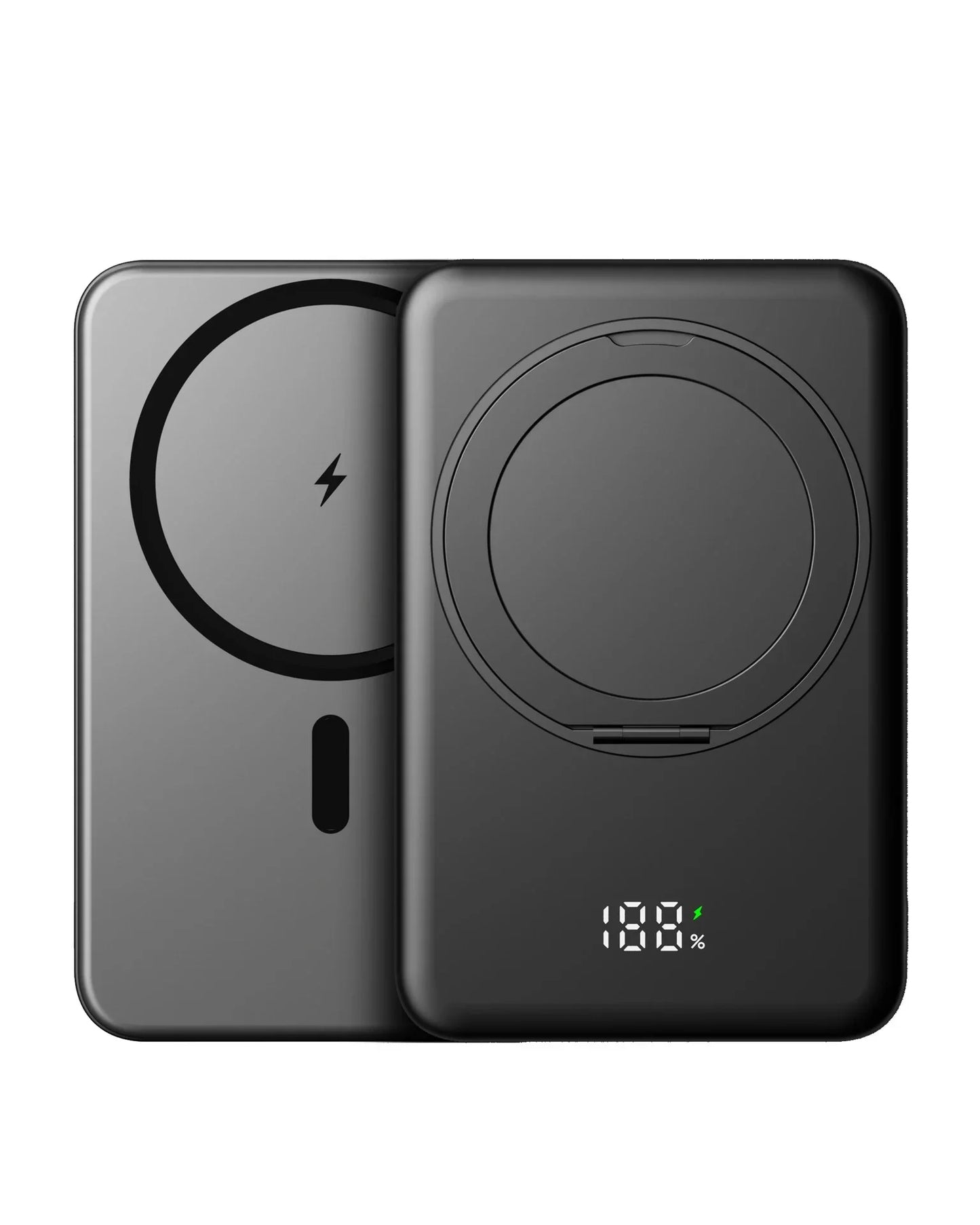 Kompakte magnetische Powerbank mit kabellosem MagSafe-Laden und PD 20W Fast Charging für schnelles und flexibles Aufladen unterwegs. Die starke Magnetverbindung sorgt für sicheren Halt am iPhone, während die integrierte Standfunktion komfortables Nutzen beim Laden ermöglicht. Mit 5000mAh oder 10000mAh Kapazität bietet sie zuverlässige Energie für den ganzen Tag. Das ultradünne, leichte Design macht sie ideal für Reisen, Arbeit und Alltag und ist kompatibel mit MagSafe iPhones sowie weiteren Geräten.