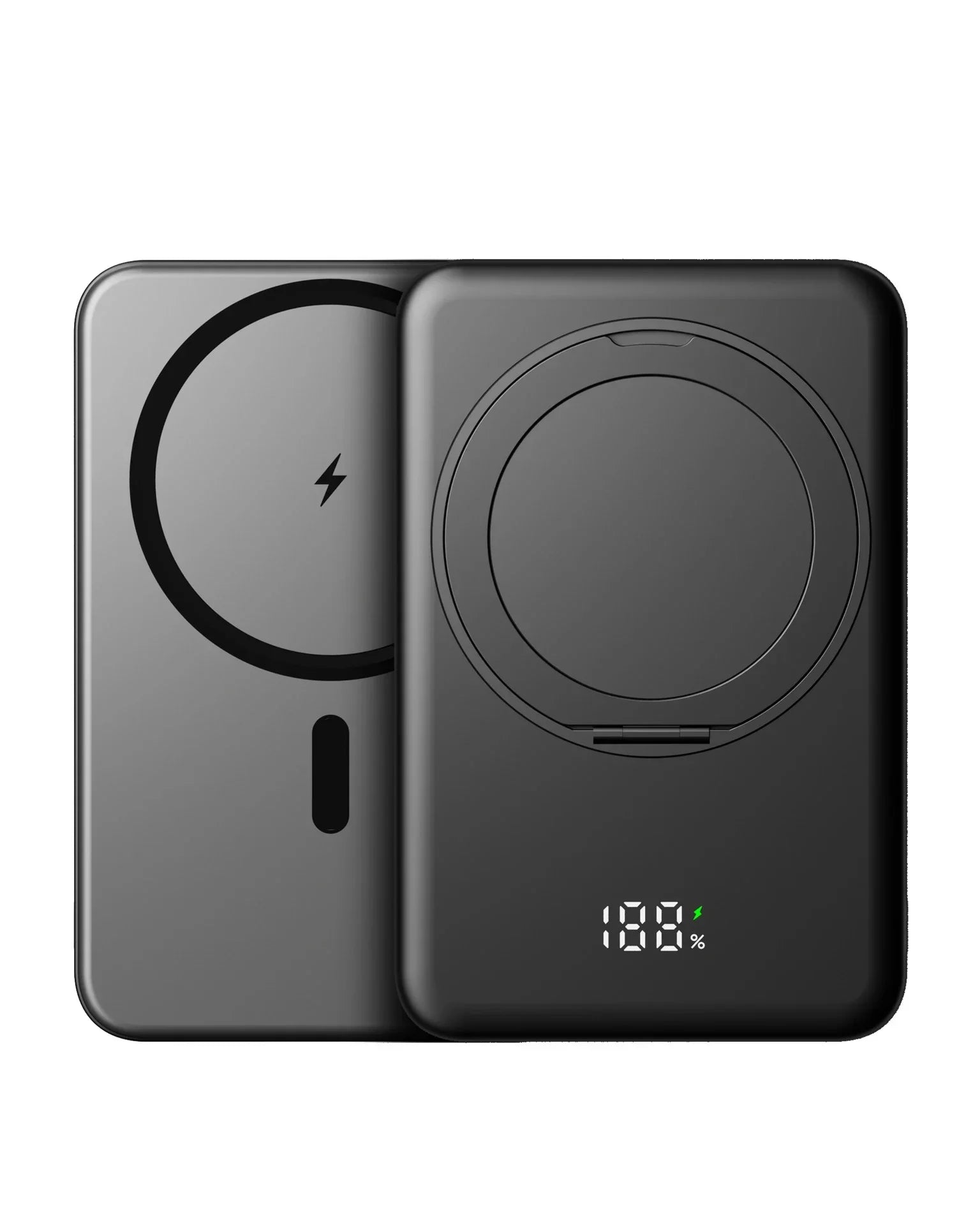 Kompakte magnetische Powerbank mit kabellosem MagSafe-Laden und PD 20W Fast Charging für schnelles und flexibles Aufladen unterwegs. Die starke Magnetverbindung sorgt für sicheren Halt am iPhone, während die integrierte Standfunktion komfortables Nutzen beim Laden ermöglicht. Mit 5000mAh oder 10000mAh Kapazität bietet sie zuverlässige Energie für den ganzen Tag. Das ultradünne, leichte Design macht sie ideal für Reisen, Arbeit und Alltag und ist kompatibel mit MagSafe iPhones sowie weiteren Geräten.