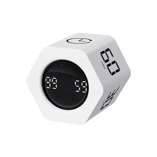 Smarter Cube Timer – mehr Fokus und Struktur im Home Office
Mit diesem praktischen Cube Timer organisierst du deine Arbeitszeit ganz einfach. Durch Drehen startest du sofort voreingestellte Zeiten wie 5, 10 oder 25 Minuten – perfekt für produktives Arbeiten und effektives Zeitmanagement. Ideal für Home Office, Lernen und konzentrierte Work Sessions.