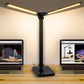 Dual-Head LED Schreibtischlampe mit flexiblem 180° Schwenkarm, 5 Farbmodi und 10 Helligkeitsstufen für optimale Arbeitsplatzbeleuchtung. Augenschonendes Licht, Touch-Steuerung und USB-Ladeports – ideal für Büro, Homeoffice, Studium oder Lesen.