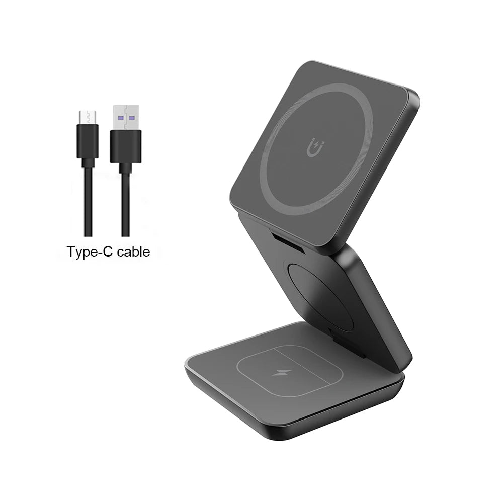 3-in-1 Faltbare Magnetische Wireless Ladestation für iPhone