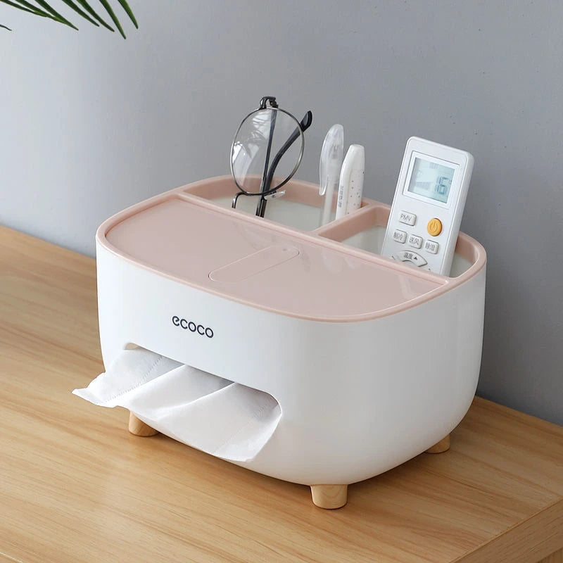 Moderne Taschentuchbox mit integriertem Organizer für mehr Ordnung und Komfort im Büro, Homeoffice oder Zuhause. Das 2-in-1 Design bietet Platz für Taschentücher, Smartphone, Stifte, Kabel und kleine Accessoires. Wasserfest, pflegeleicht und mit minimalistischem Design – ideal für einen aufgeräumten Arbeitsplatz oder Wohnbereich.