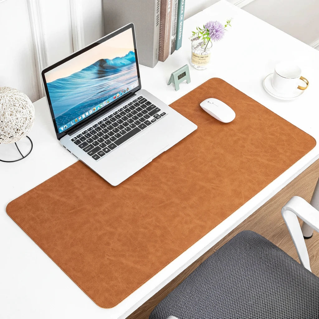 Große Schreibtischunterlage aus Leder – perfektes Setup für dein Home Office
Diese elegante Schreibtischunterlage aus Kunstleder kombiniert Schutz, Komfort und modernes Design. Die glatte Oberfläche ermöglicht präzise Mausbewegungen und ein angenehmes Schreibgefühl, während sie deinen Schreibtisch vor Abnutzung schützt. Perfekt für ein stilvolles und produktives Home Office.
