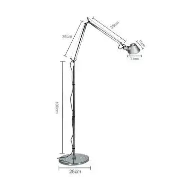 Moderne LED Stehlampe mit langem Arm