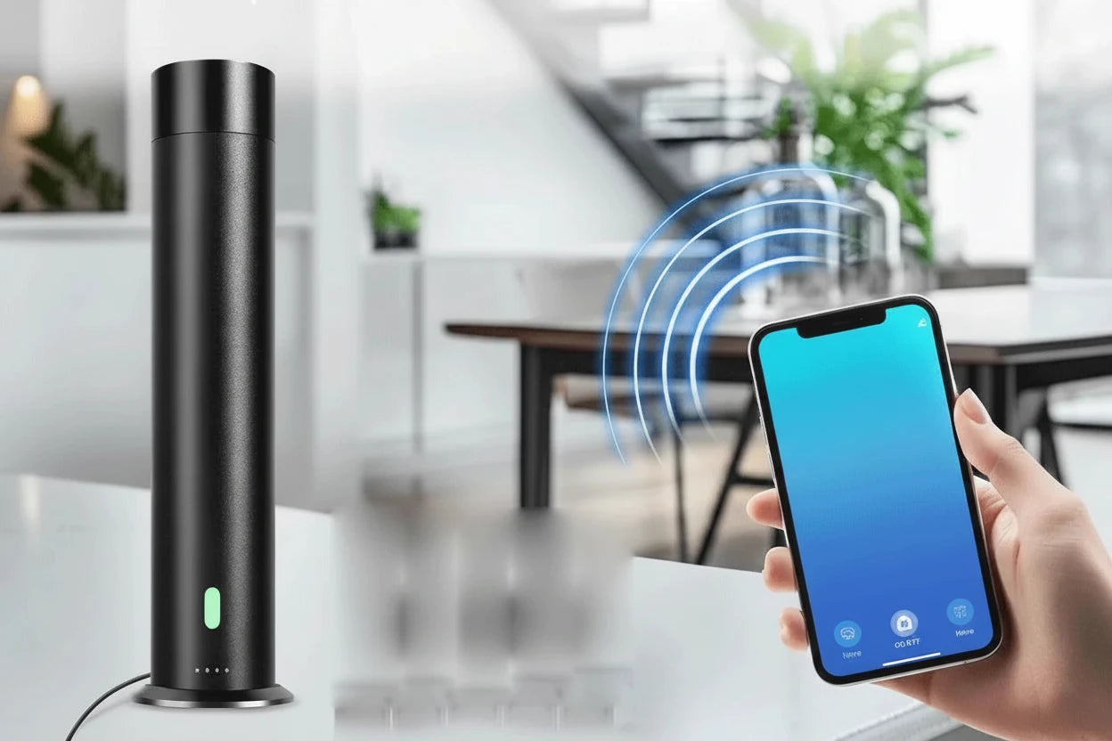 Professioneller Aromadiffuser mit Aluminium-Design für stilvolle Atmosphäre | Smarter Home Office