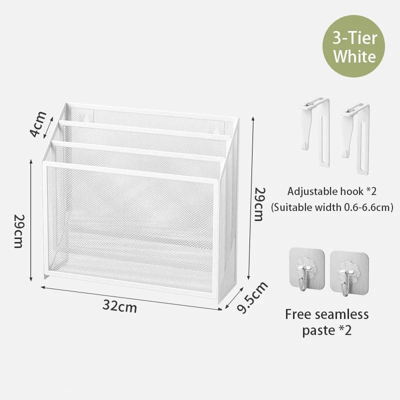 5-Tier Dokumentenorganizer aus stabilem Metall-Mesh für Büro und Homeoffice. Platzsparende Briefablage mit vertikalem Design für strukturierte Aufbewahrung von Dokumenten, Ordnern und Unterlagen – freistehend oder zur Wandmontage geeignet.