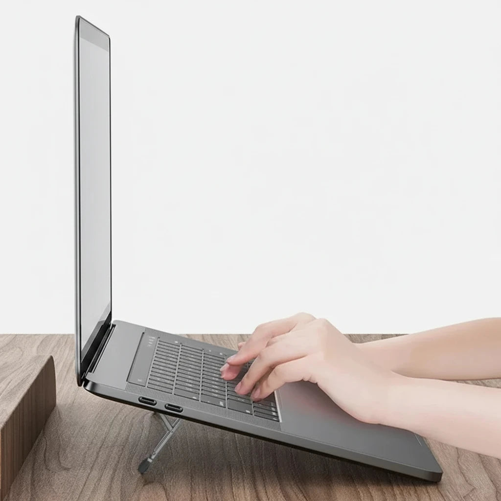 Mini Laptopständer aus Aluminium – Faltbare Notebook-Erhöhung