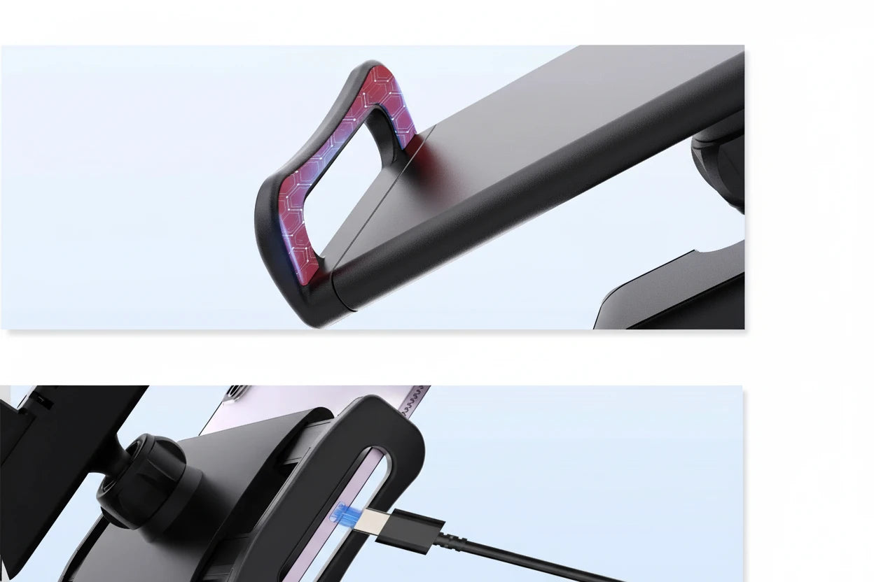 Tablet-Halter mit extra langem 80 cm Schwenkarm für flexible, freihändige Nutzung im Bett oder am Schreibtisch. Universell kompatibel (4–13 Zoll), stabiler Clip-Halt und individuell verstellbarer Winkel – ideal für Streaming, Lesen oder Videoanrufe.