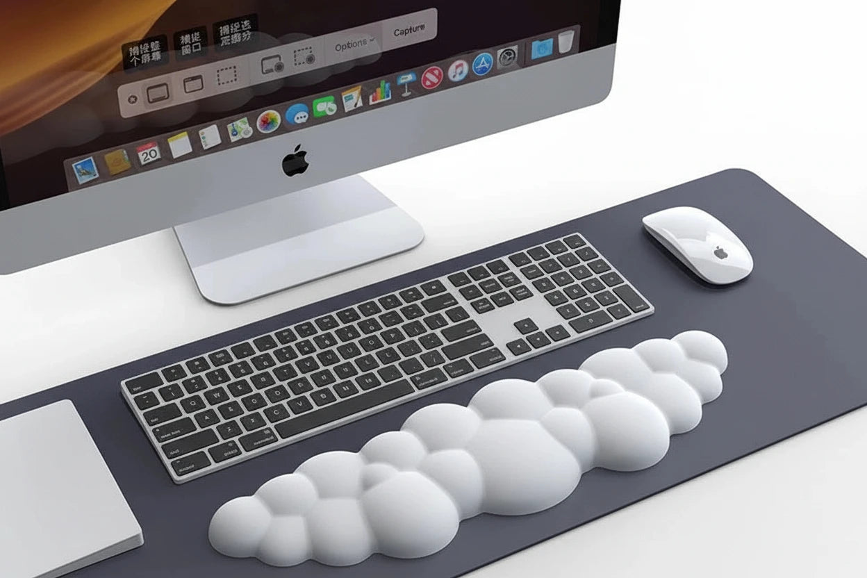  Ergonomisches Mauspad mit Handgelenkauflage – mehr Komfort im Home Office
Dieses hochwertige Mauspad mit integrierter Handgelenkauflage aus Memory Foam passt sich optimal an und entlastet dein Handgelenk bei langen Arbeitszeiten. Die rutschfeste Unterseite sorgt für Stabilität, während die wasserabweisende Oberfläche leicht zu reinigen ist. Perfekt für produktives Arbeiten im Home Office, Büro oder beim Gaming.
