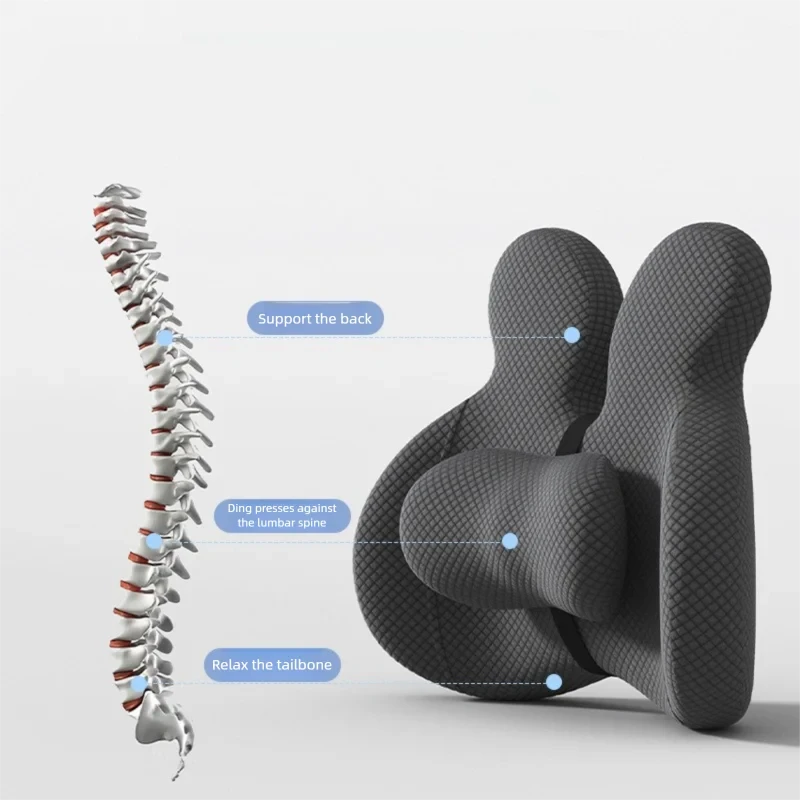 Ergonomisches Sitz- und Rückenkissen aus Memory-Schaum für Zuhause oder Büro. Unterstützt Rücken und Taille, fördert eine aufrechte Sitzhaltung und sorgt dank weichem, atmungsaktivem Bezug für langanhaltenden Komfort auf Stühlen, Sofas oder Sesseln.