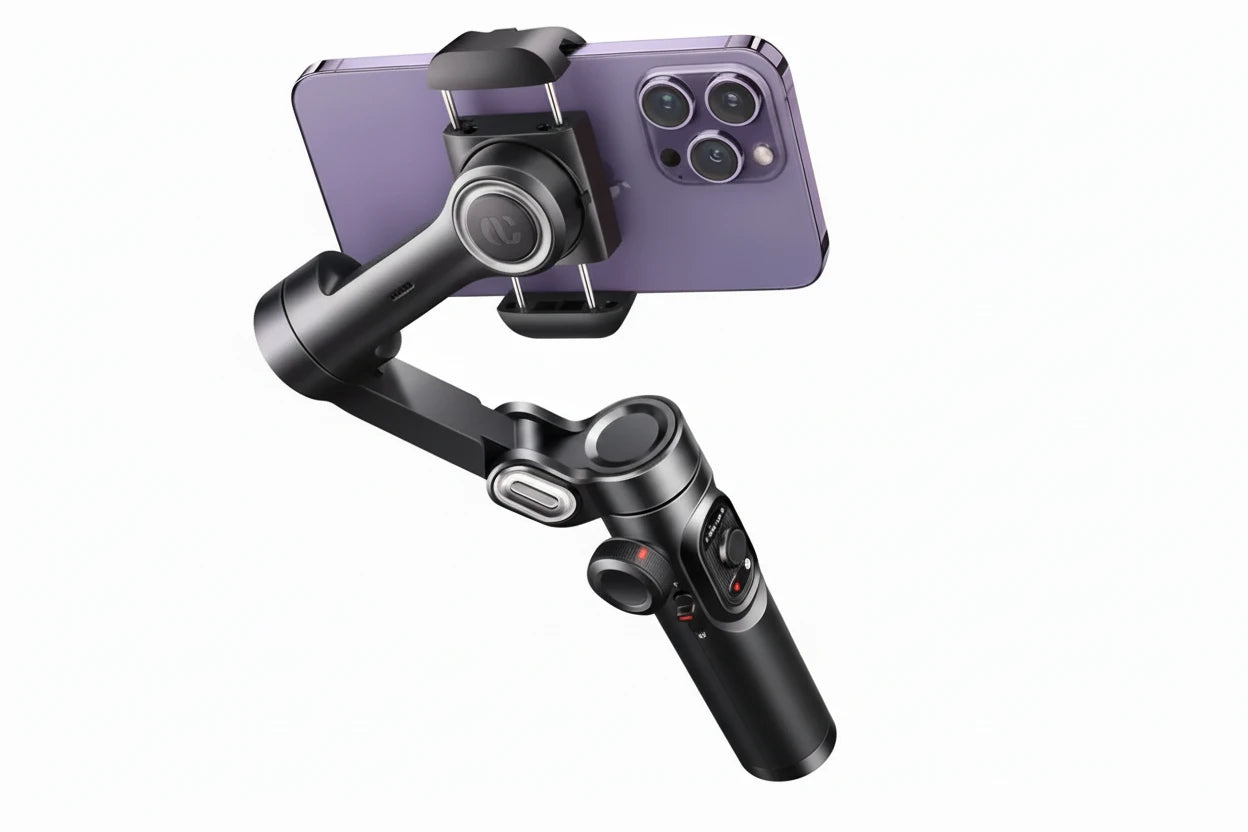AOCHUAN 3-Achsen Handheld Gimbal Stabilizer – SmartXE für iPhone & Android mit KI-Gesichtserkennung