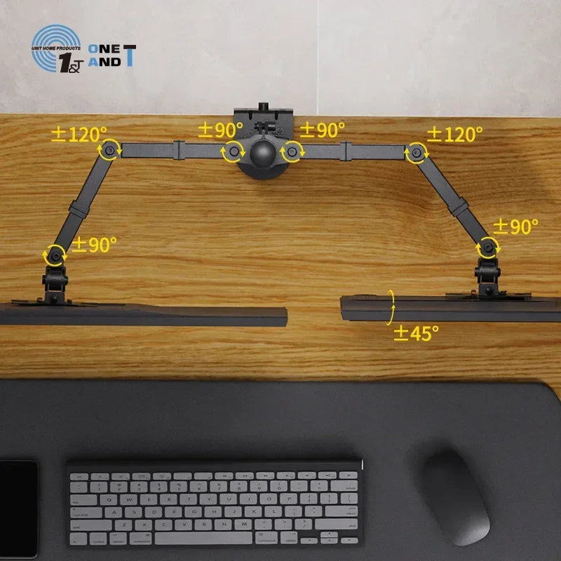 Double Screen Monitor Stand für Homeoffice & Büro – Höhenverstellbare Doppel-Monitorhalterung mit freistehendem, stabilem Design für zwei Bildschirme. Ergonomisch, flexibel rotierbar und ideal für produktives Multitasking, Gaming oder professionelles Arbeiten am Schreibtisch.