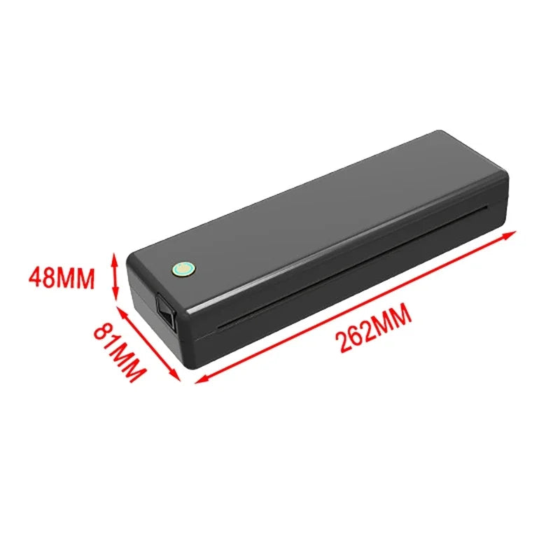Tragbarer A4 Thermodrucker mit Bluetooth – kabelloses Drucken ohne Tinte