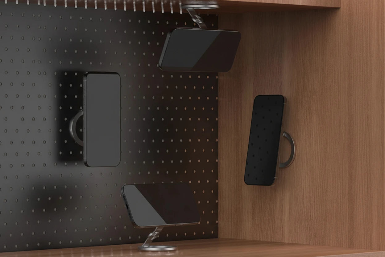 Praktischer&nbsp;MagSafe-Handyhalter&nbsp;für&nbsp;stabile Aufnahmen, komfortables Tippen und freihändiges Arbeiten. Kompakt, faltbar und universell einsetzbar.