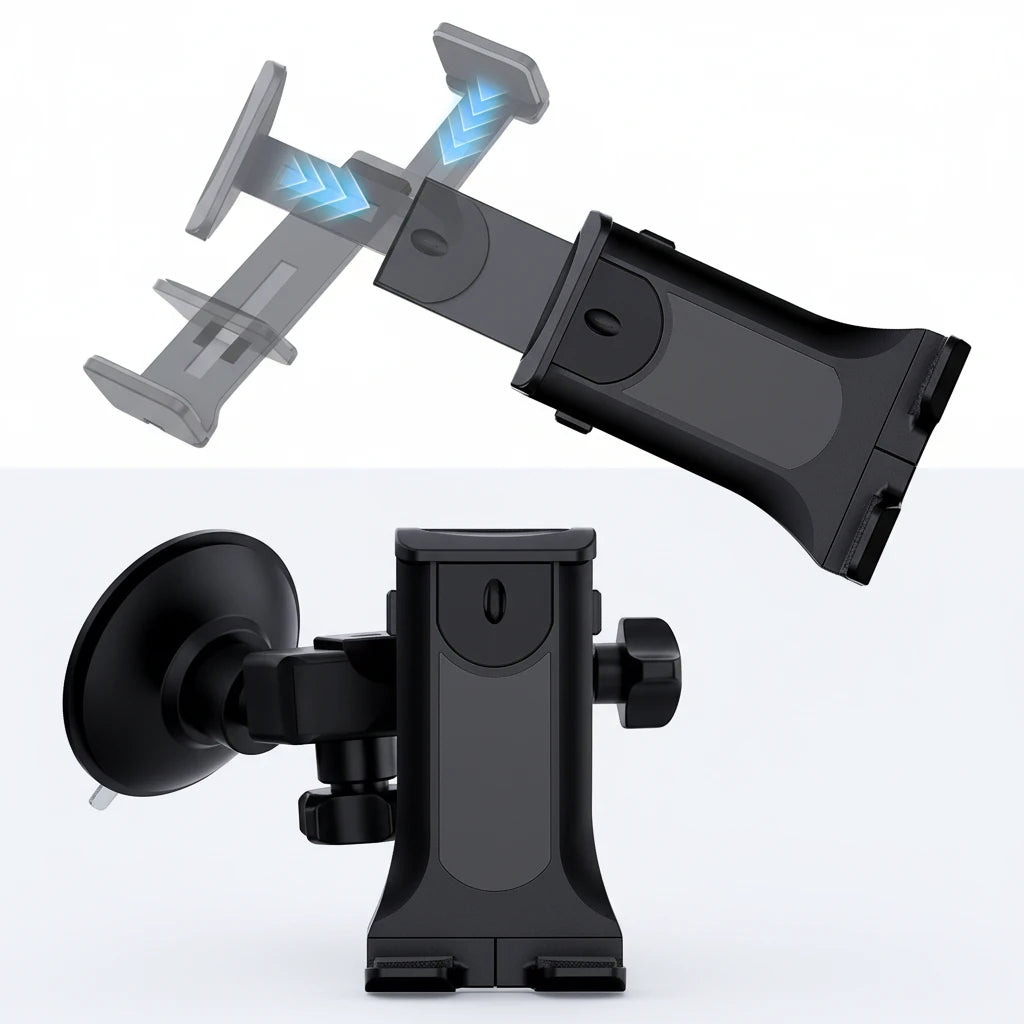 Tablet-Halter mit extra langem 80 cm Schwenkarm für flexible, freihändige Nutzung im Bett oder am Schreibtisch. Universell kompatibel (4–13 Zoll), stabiler Clip-Halt und individuell verstellbarer Winkel – ideal für Streaming, Lesen oder Videoanrufe.